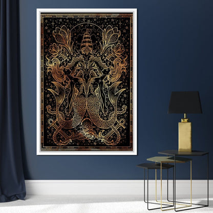 Zodiac sign Pisces Canvas Wall Art