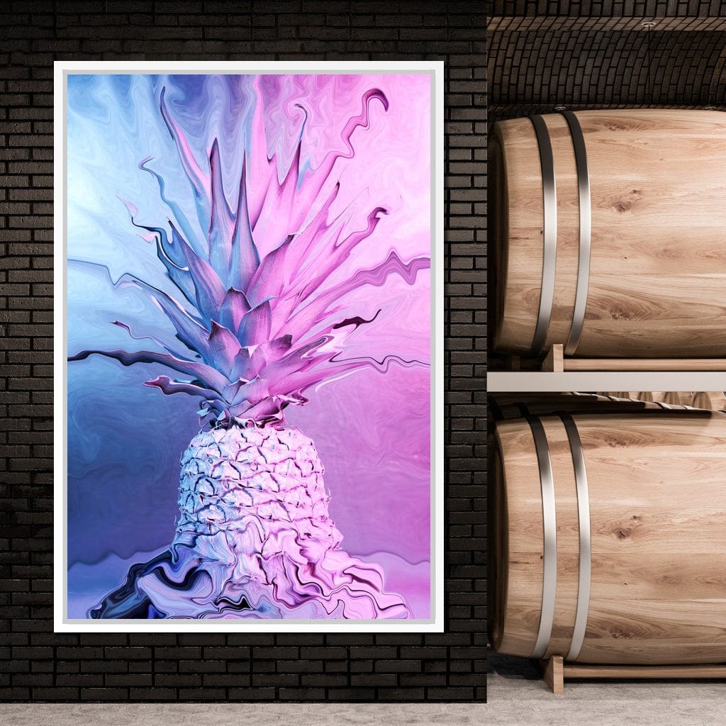 Psychedelic Pineapple Canvas Wall Art