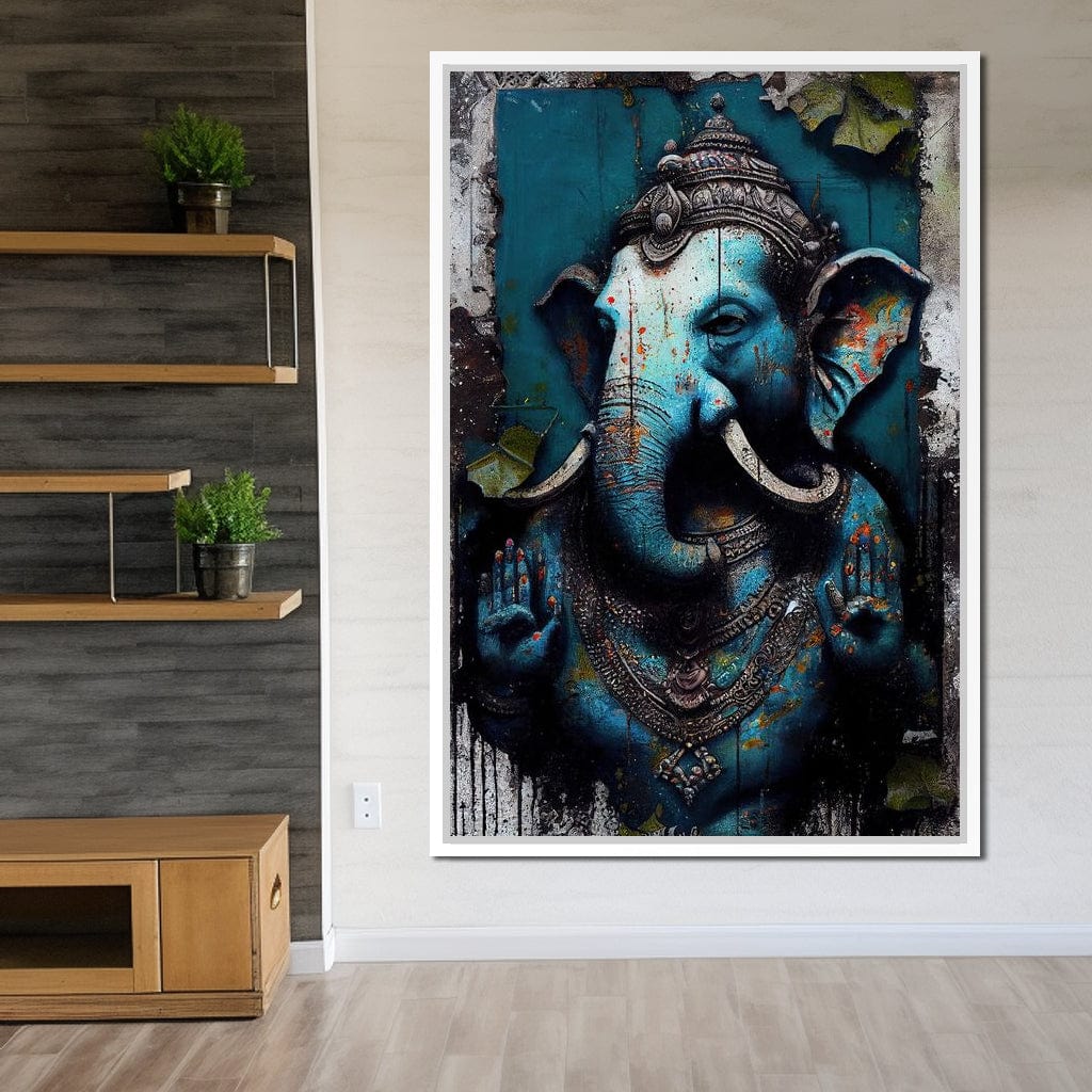 Wise Ganesha Canvas Wall Art
