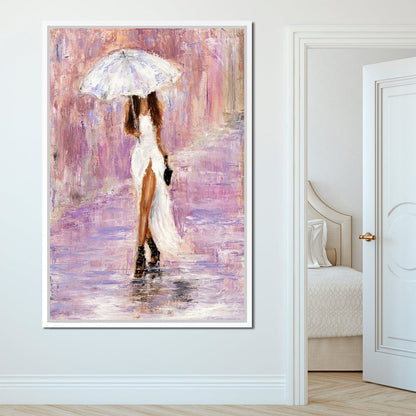 The Bridesmaid Under the Rain Canvas Wall Art