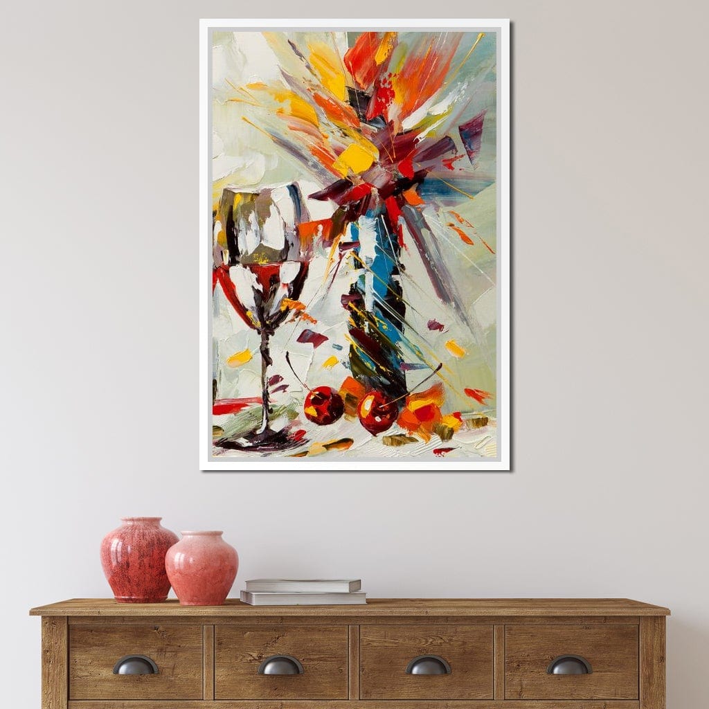 Wine & Flowers Canvas Wall Art