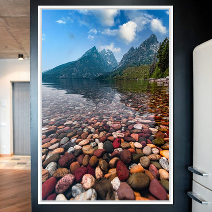 Colored Pebbles Canvas Wall Art
