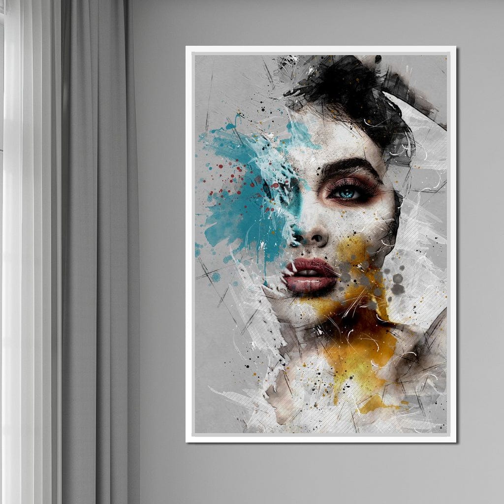 Mixart Female Portrait Canvas Wall Art