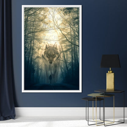 Wolf Walking - Alex Graphex Canvas Wall Art