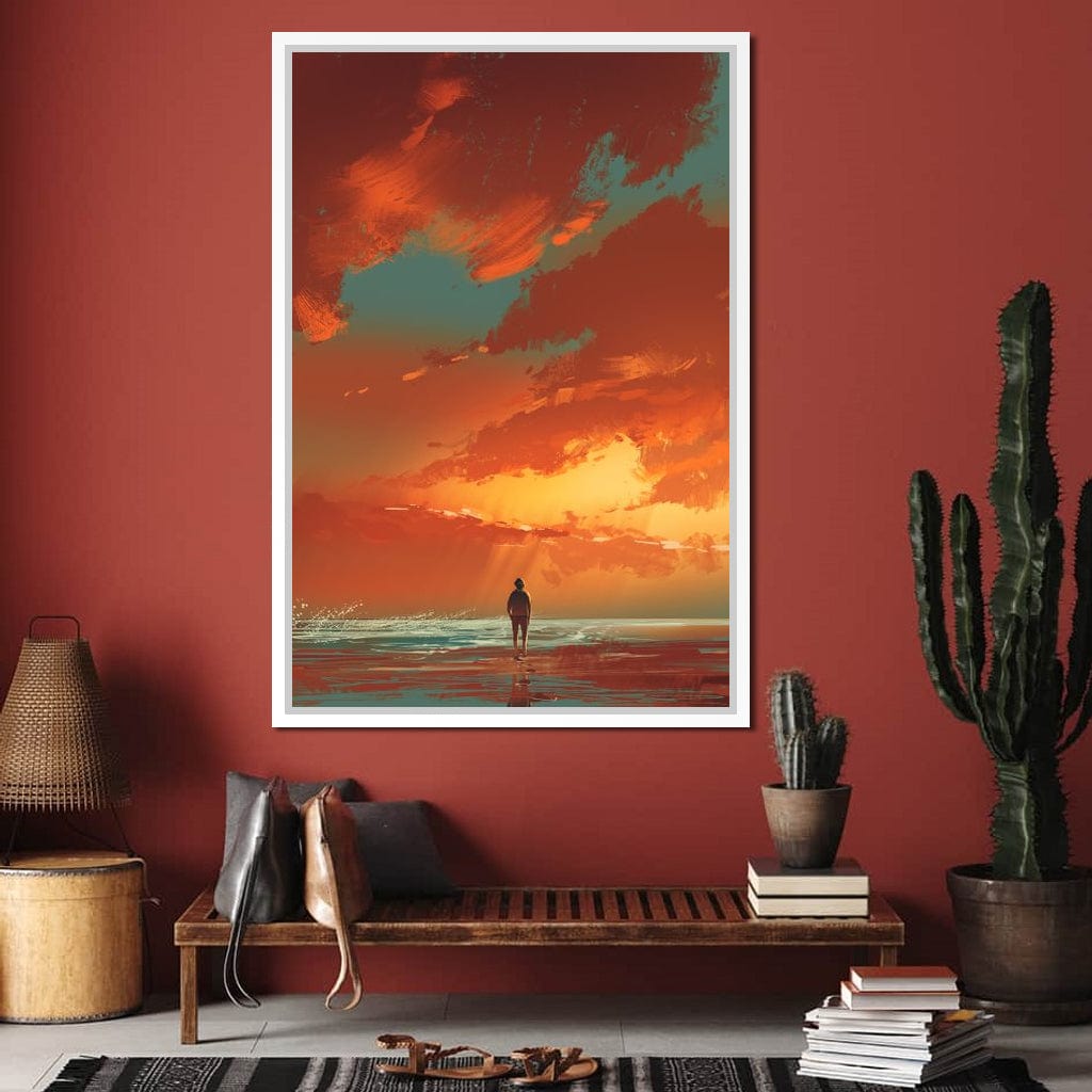 Admiring The Sunset Canvas Wall Art