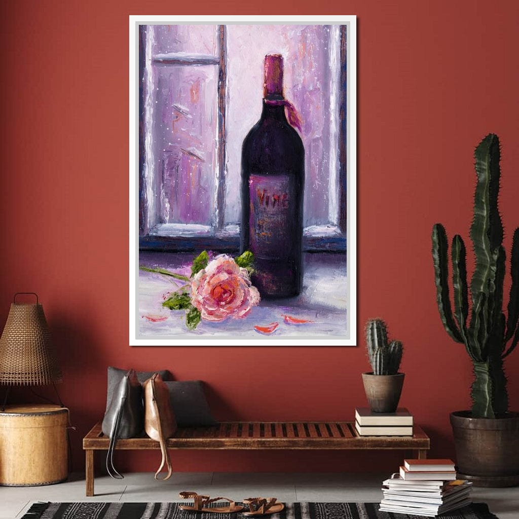 Wine & Roses Canvas Wall Art