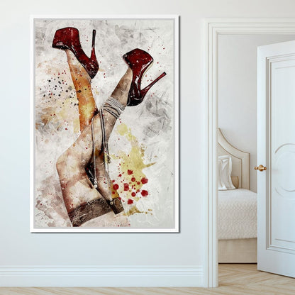 Heels and Pearls Canvas Wall Art