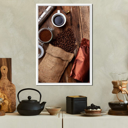 Fresh Coffee Bag Canvas Wall Art