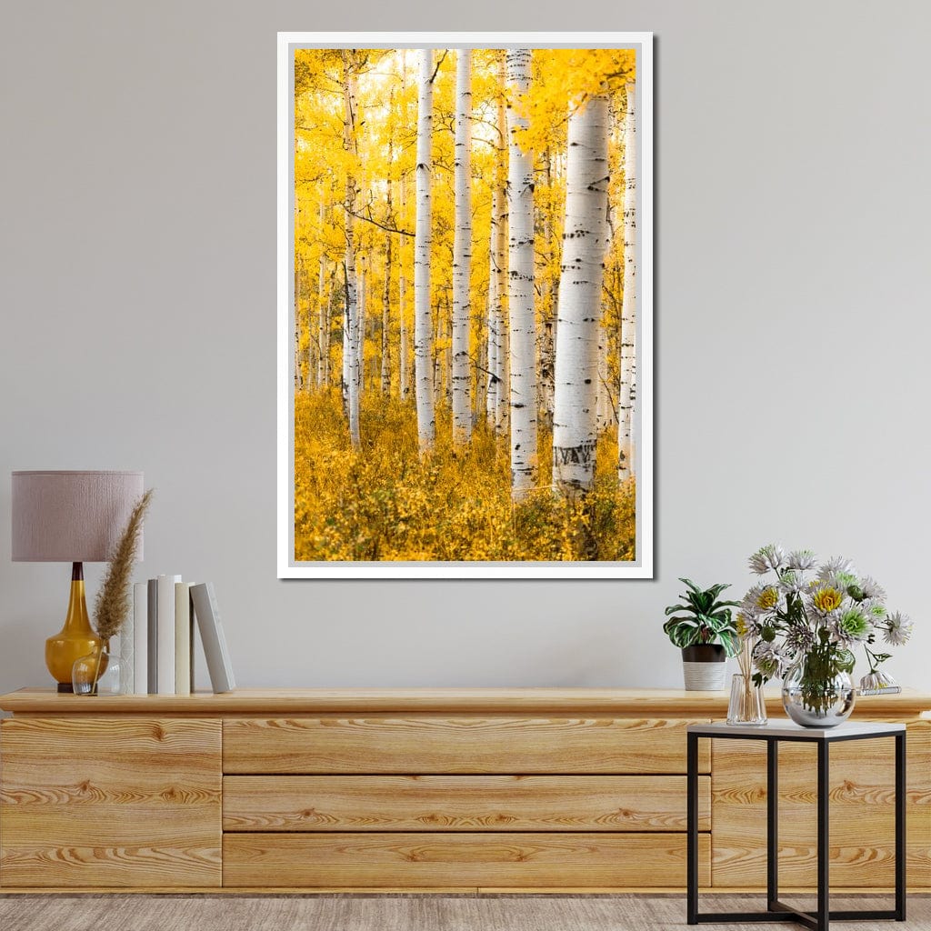 Yellow Forest - Colorado Canvas Wall Art