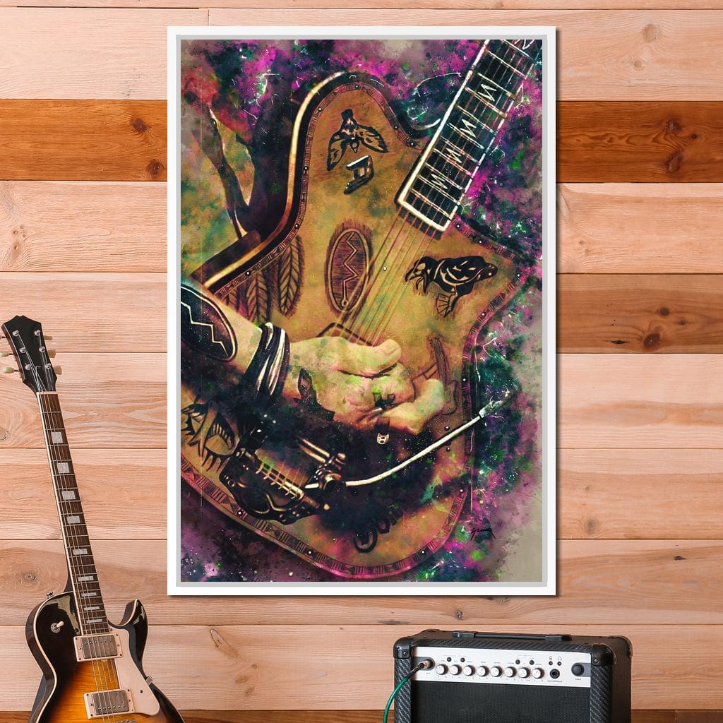 Johnny Depp's Guitar Canvas Wall Art