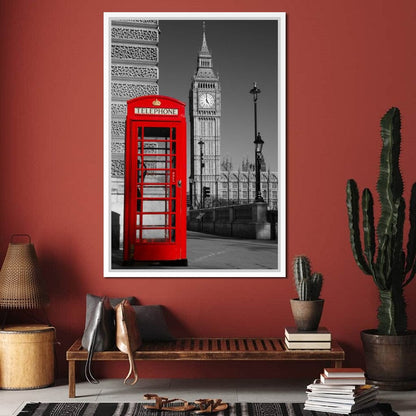 Westminster Phone Box Canvas Wall Art
