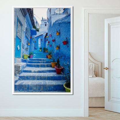 Chefchaouen - Blue village in Morocco Canvas Wall Art