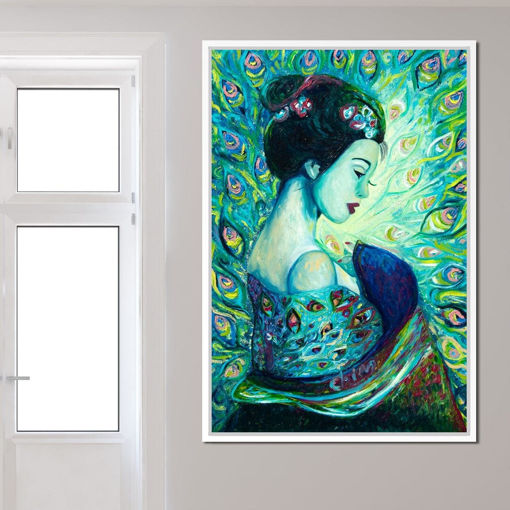 Silk Peafowl Canvas Wall Art