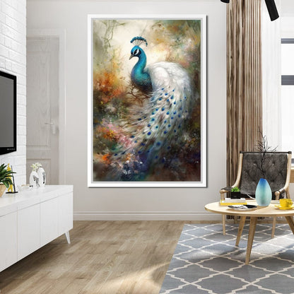 Peacock Serenity Canvas Wall Art