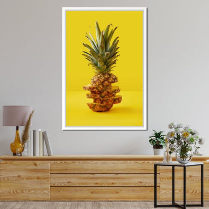 Sliced Pineapple Canvas Wall Art