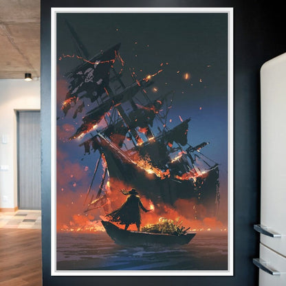 Stealing The Treasure Canvas Wall Art