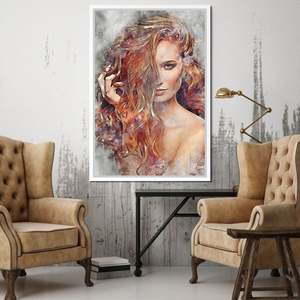Girl Watercolor 2 - Mateo Canvas Wall Art