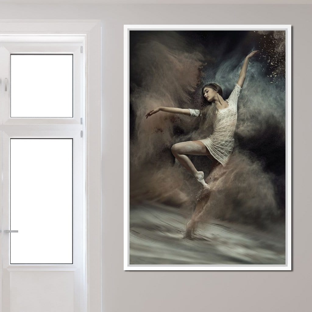 Ballet Dancer in the Desert Canvas Wall Art