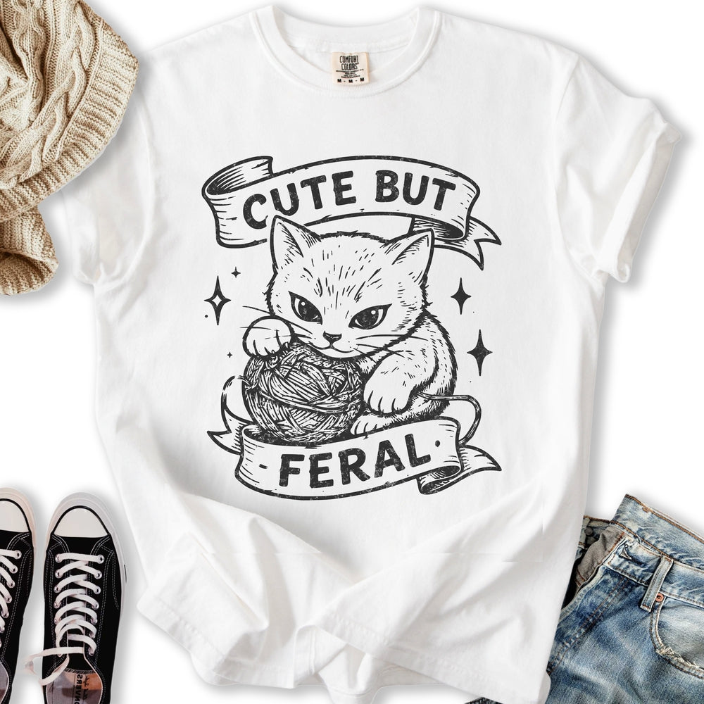 Cute But Feral Cat Relaxed Tee