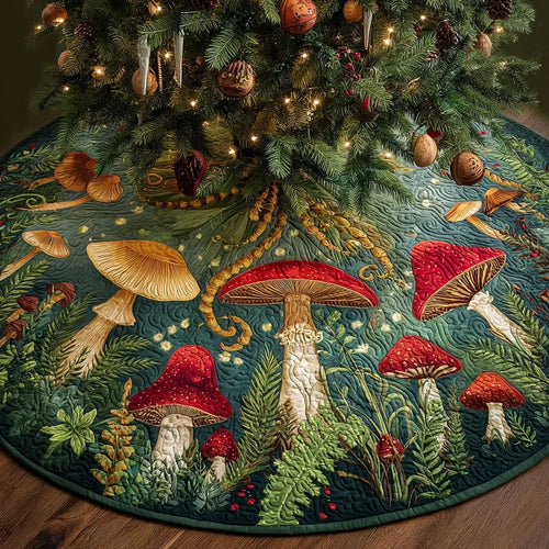 Fairy Woods Christmas Quilted Tree Skirt