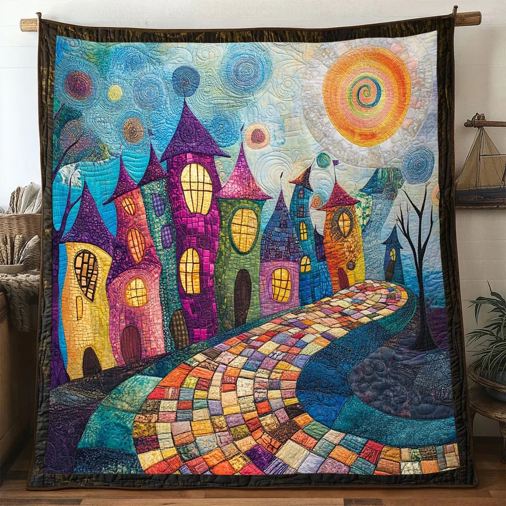 Fairytale Village Enchanted Trail Quilt Blanket