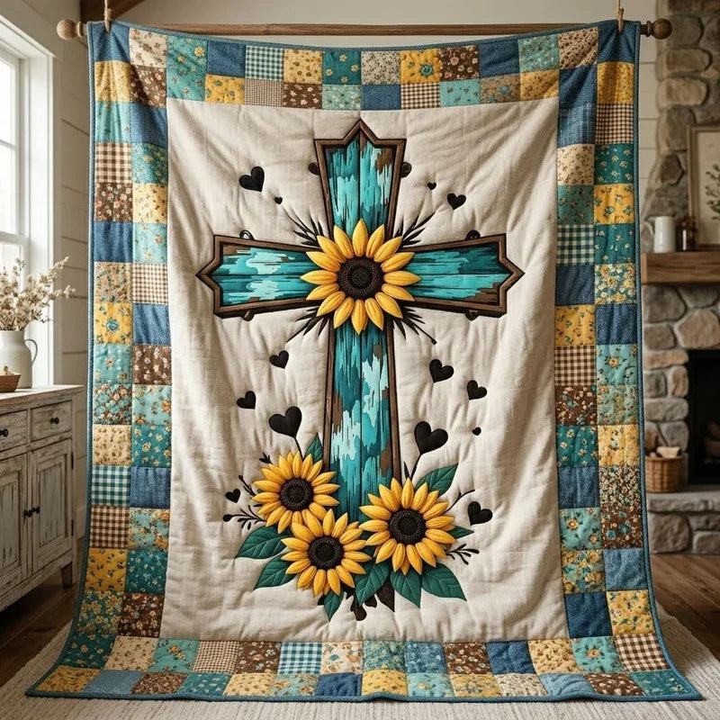 Faith and Flora Quilt Blanket - Quilted Blanket by Wild and Way