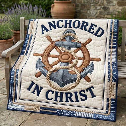 Faith Helm Anchor Quilt Blanket
