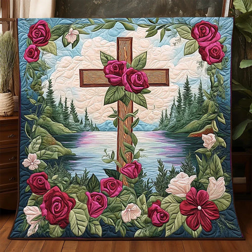 Faith In Bloom Quilt Blanket