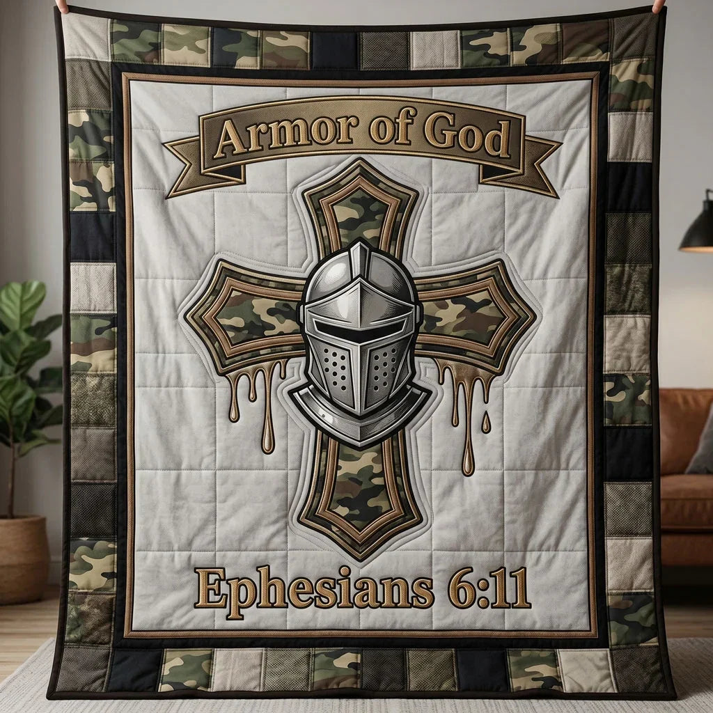 Faith Warrior Cross Quilt Blanket