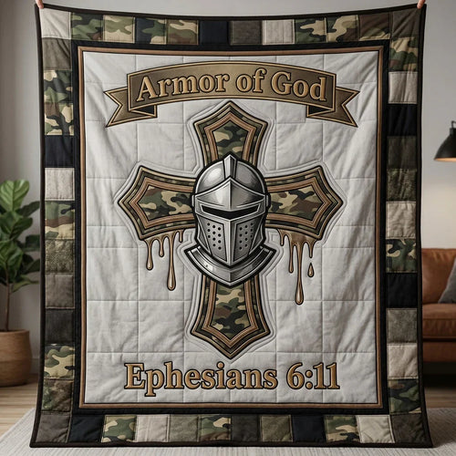 Faith Warrior Cross Quilt Blanket
