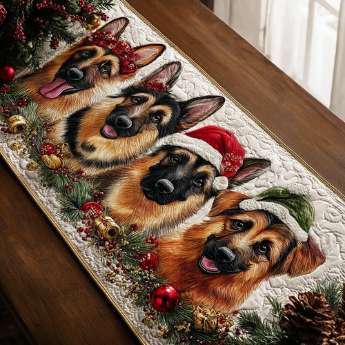 Faithful German Shepherd Quilted Table Runner