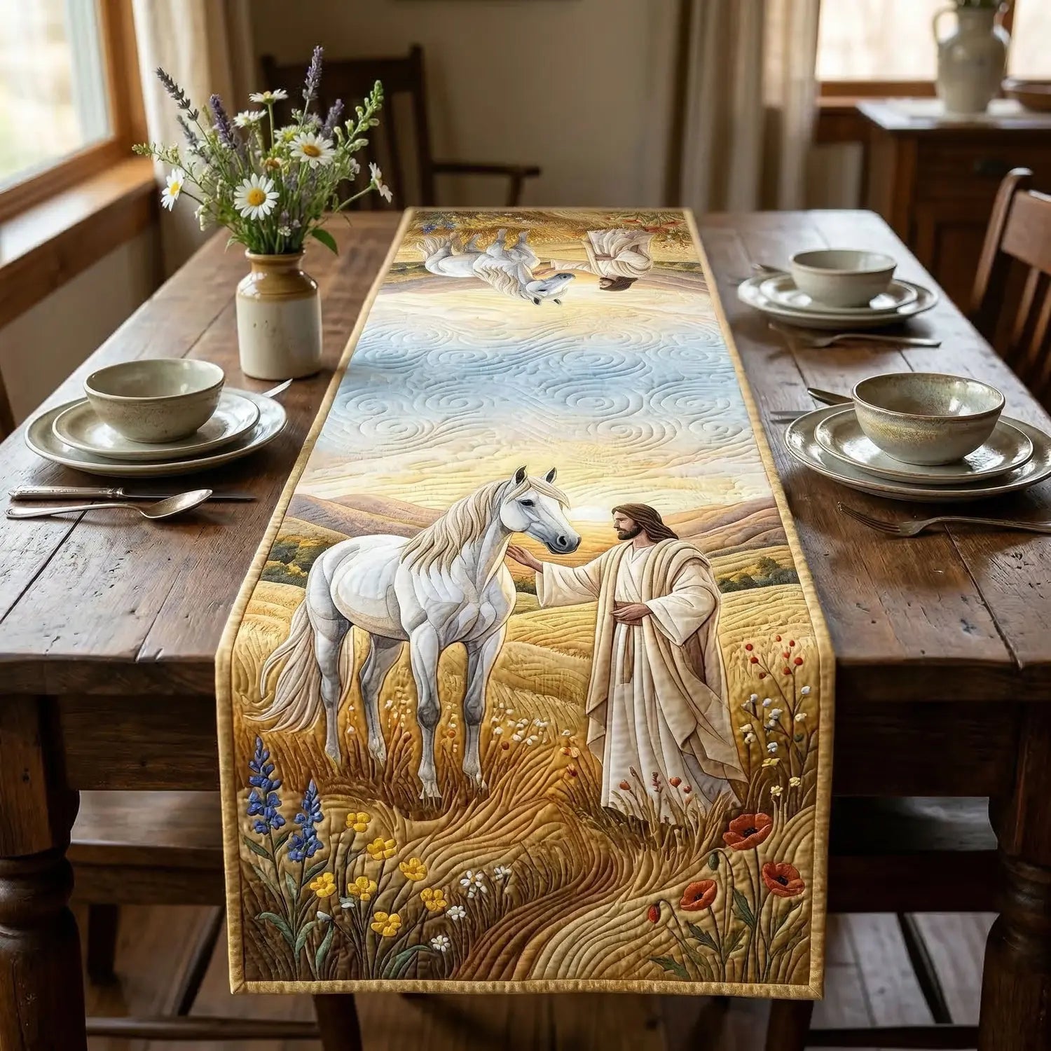 Faithful Path Quilted Table Runner