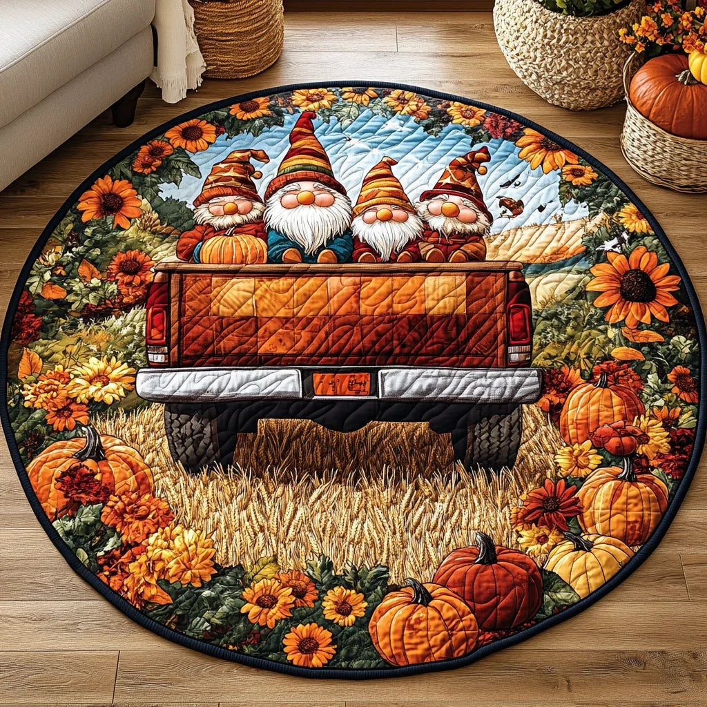 Fall Delight Quilted Round Mat