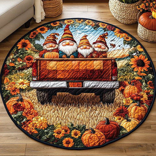 Fall Delight Quilted Round Mat
