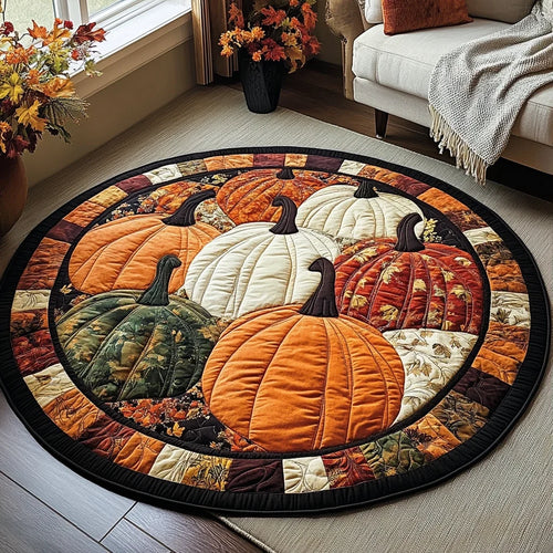 Fall Essence Quilted Round Mat