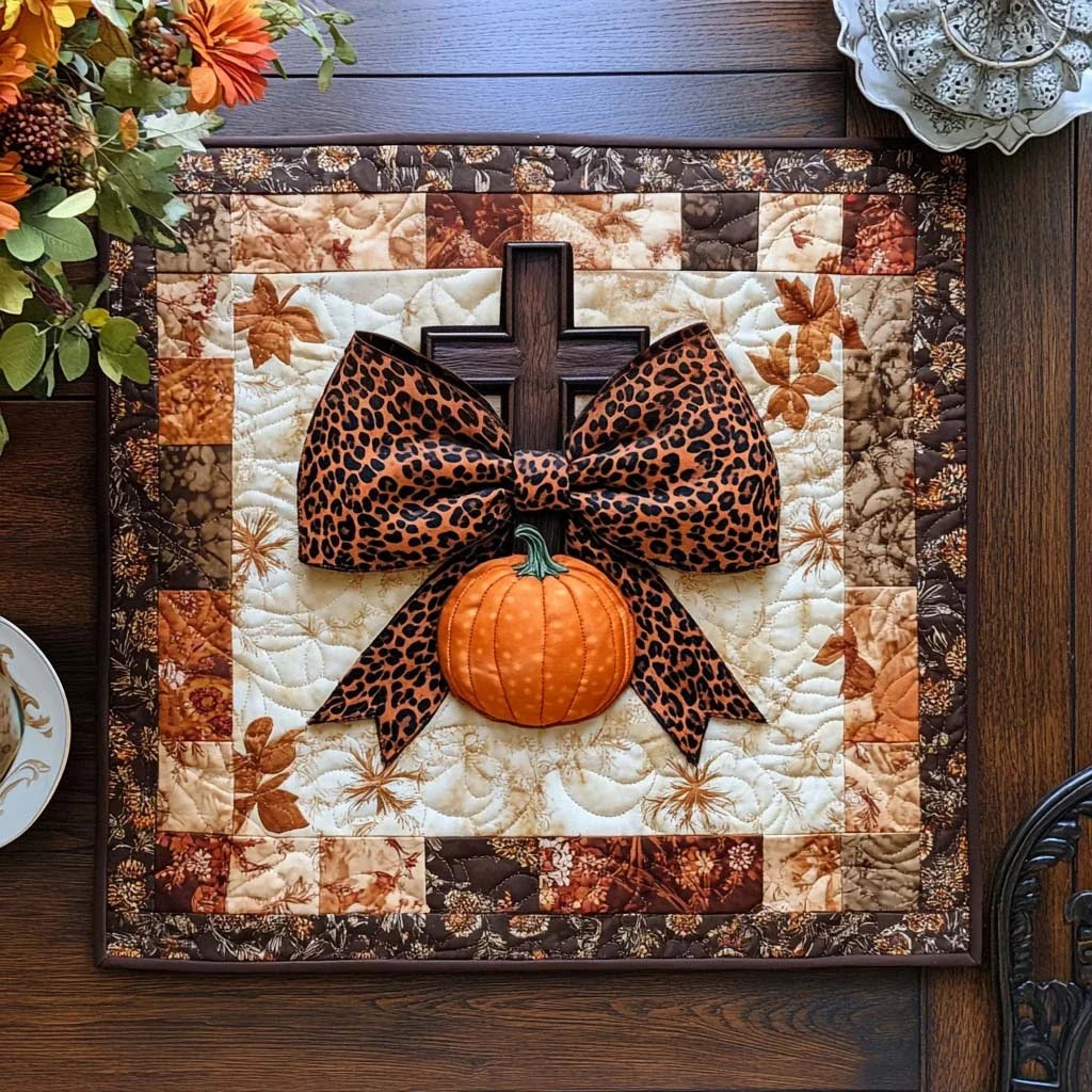Fall Faith Journey Quilted Table Topper