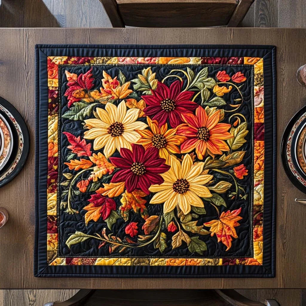 Fall Harvest Dream Quilted Table Topper