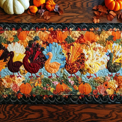 Fall Harvest Stroll Quilted Table Runner
