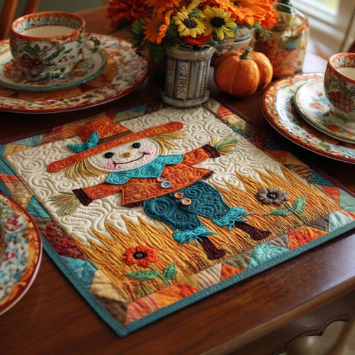 Fall Scarecrow Love Quilted Table Topper