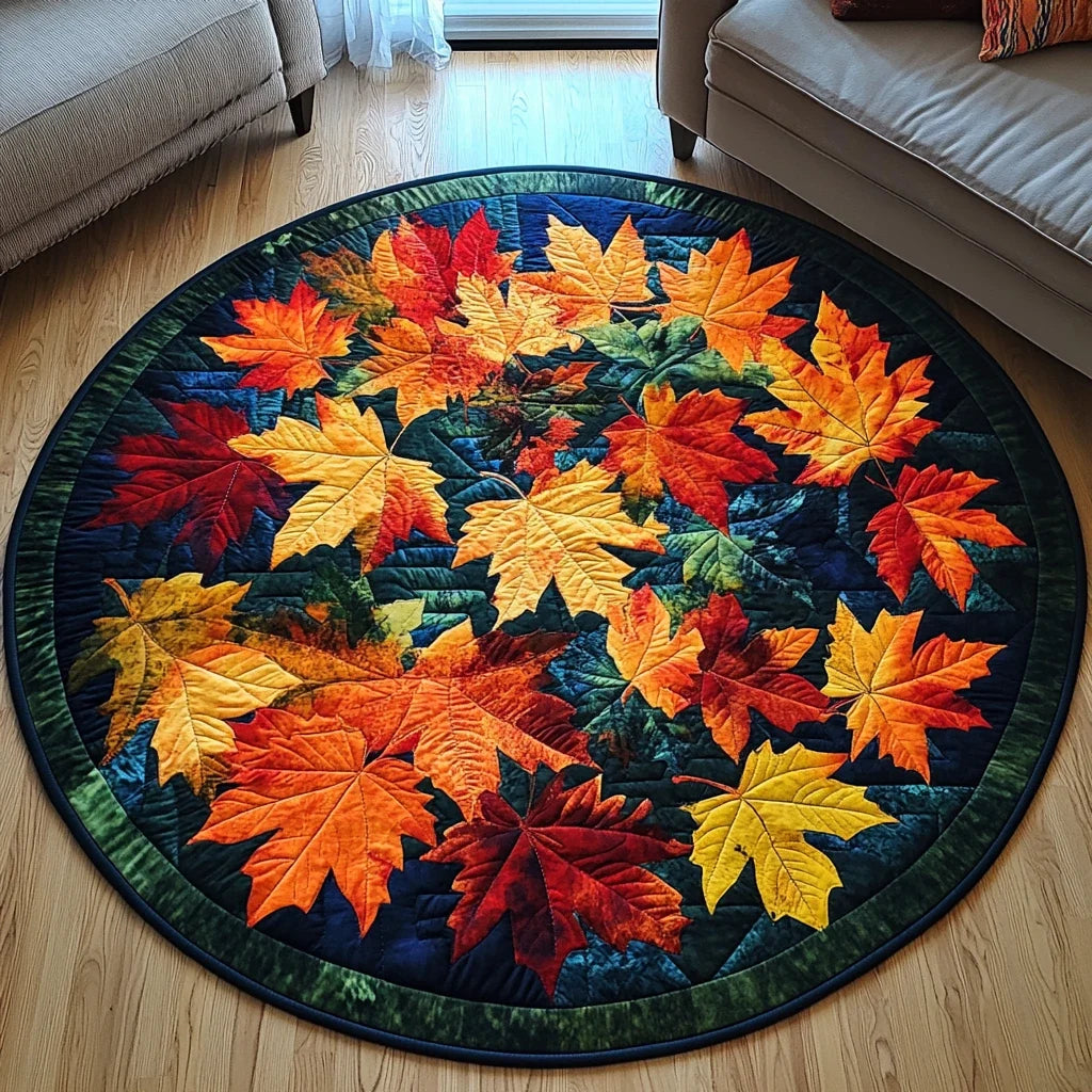 Fall Whispers Quilted Round Mat