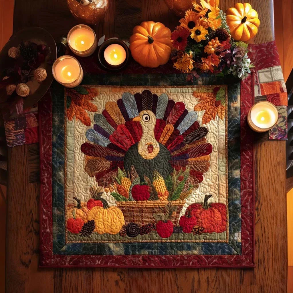 Farmhouse Fowl Quilted Table Topper