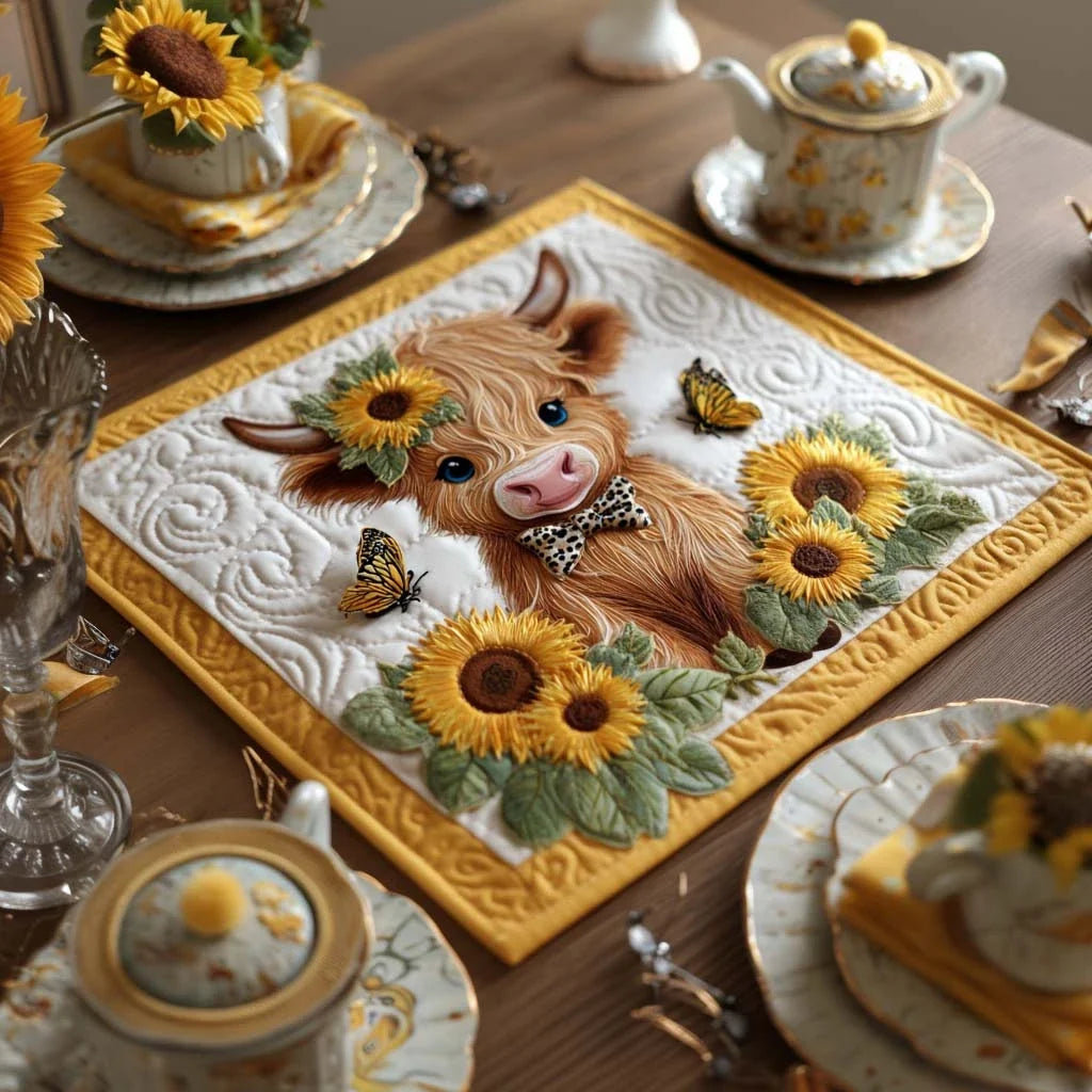 Farmhouse Highland Quilted Table Topper