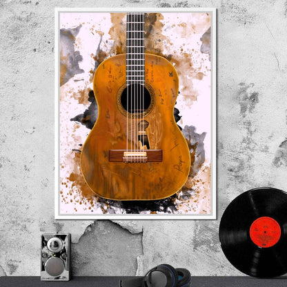 Willie Nelson's Trigger Acoustic Guitar Canvas Wall Art