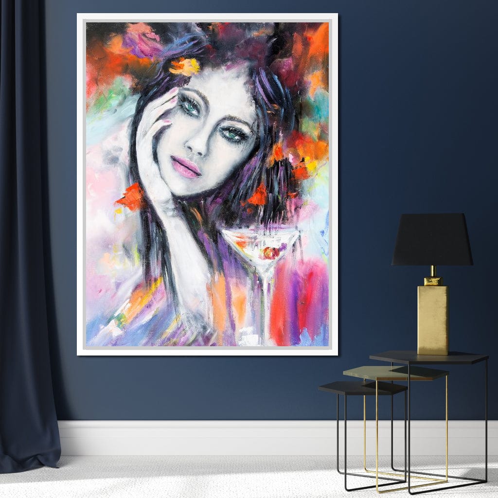 Martini Girl Canvas Wall Art