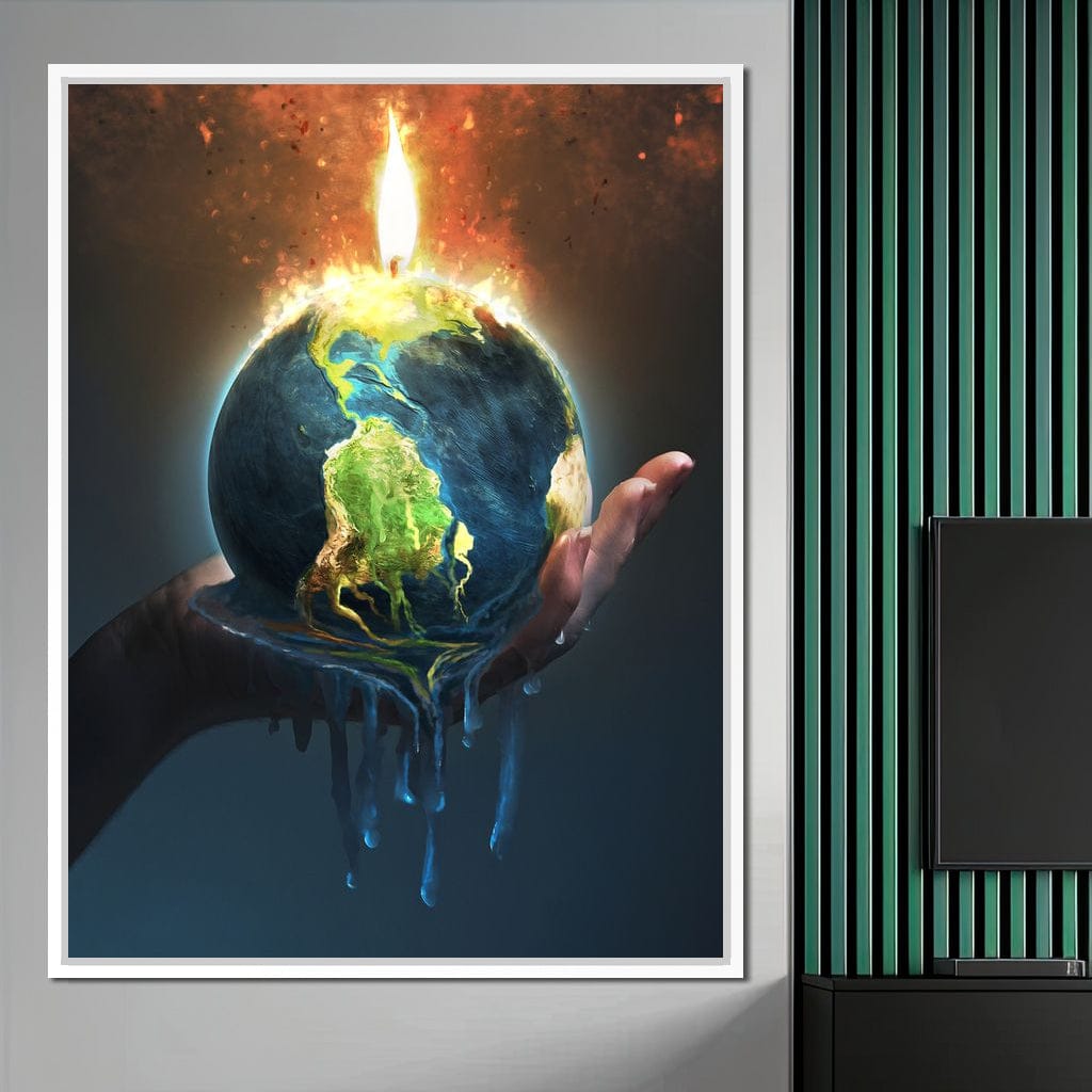 Holding the Earth Canvas Wall Art