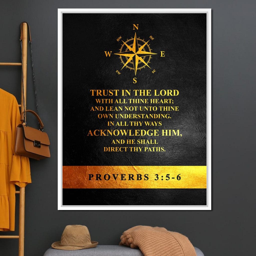 Proverbs 3:5-6 Canvas Wall Art