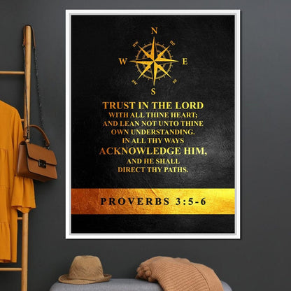 Proverbs 3:5-6 Canvas Wall Art