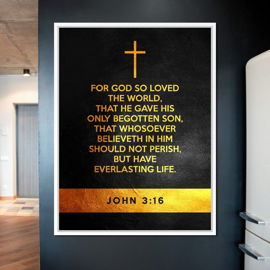 John 3:16 Canvas Wall Art
