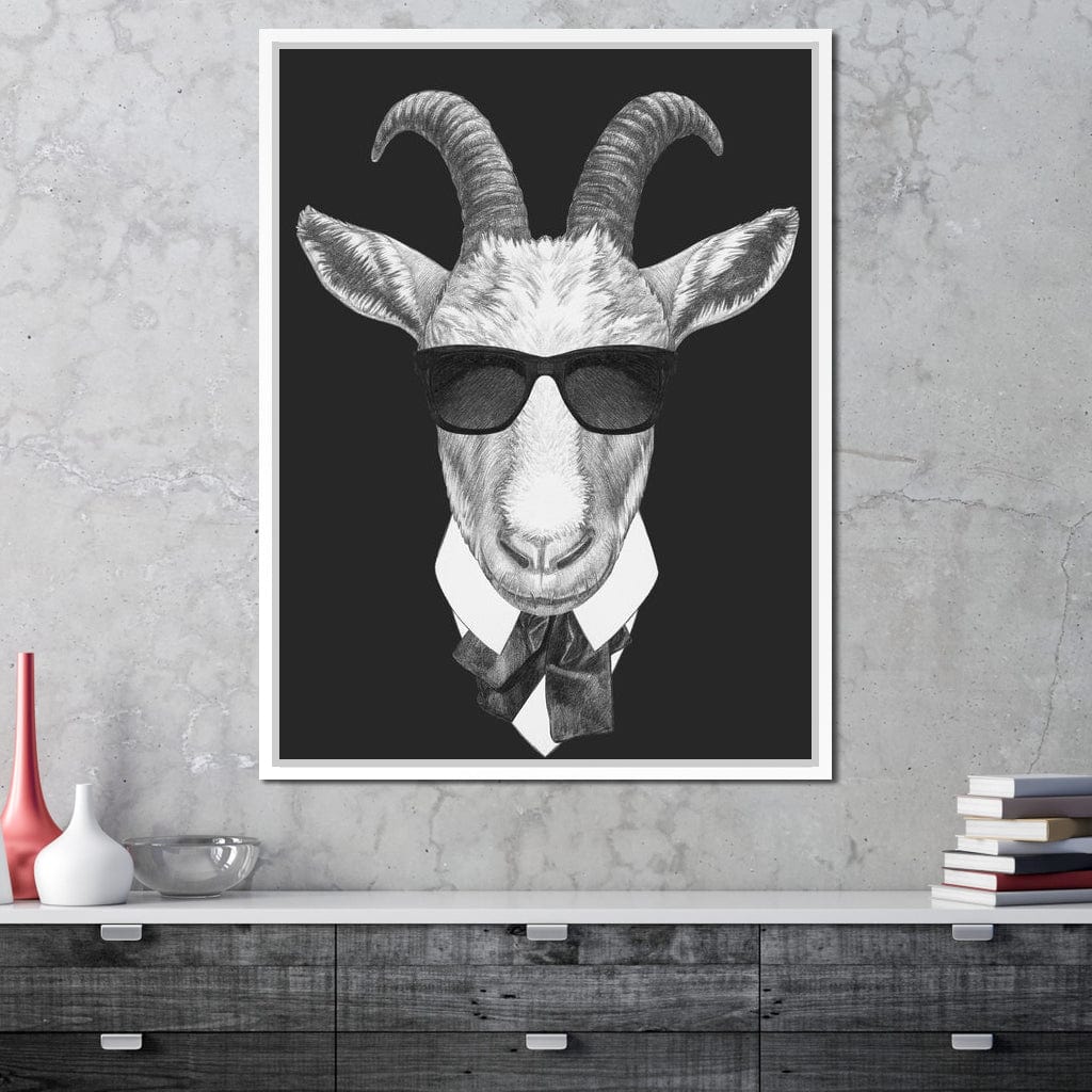Dressed Up Goat Canvas Wall Art
