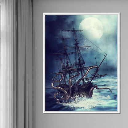 The Kraken Canvas Wall Art